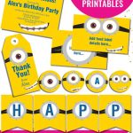 Free Minion Party Printables #minionpartyprintables More   Free Printable Minion Food Labels
