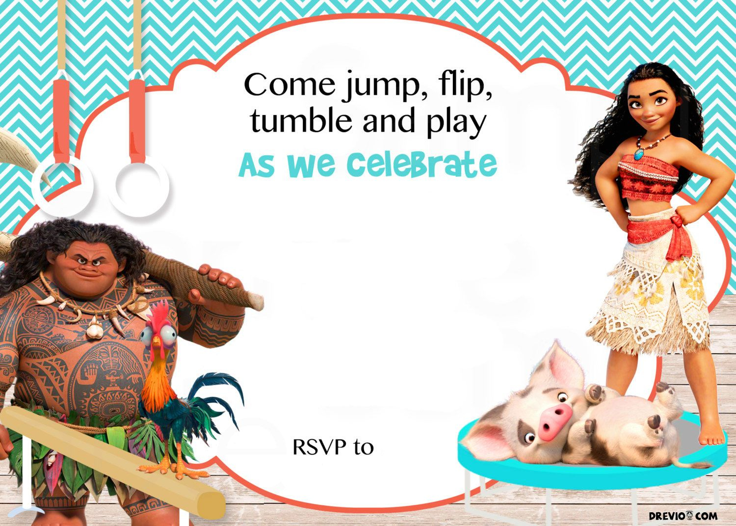 Free Moana Birthday Invitation | Birthday Invitation For Kids - Free Printable Moana Birthday Invitations