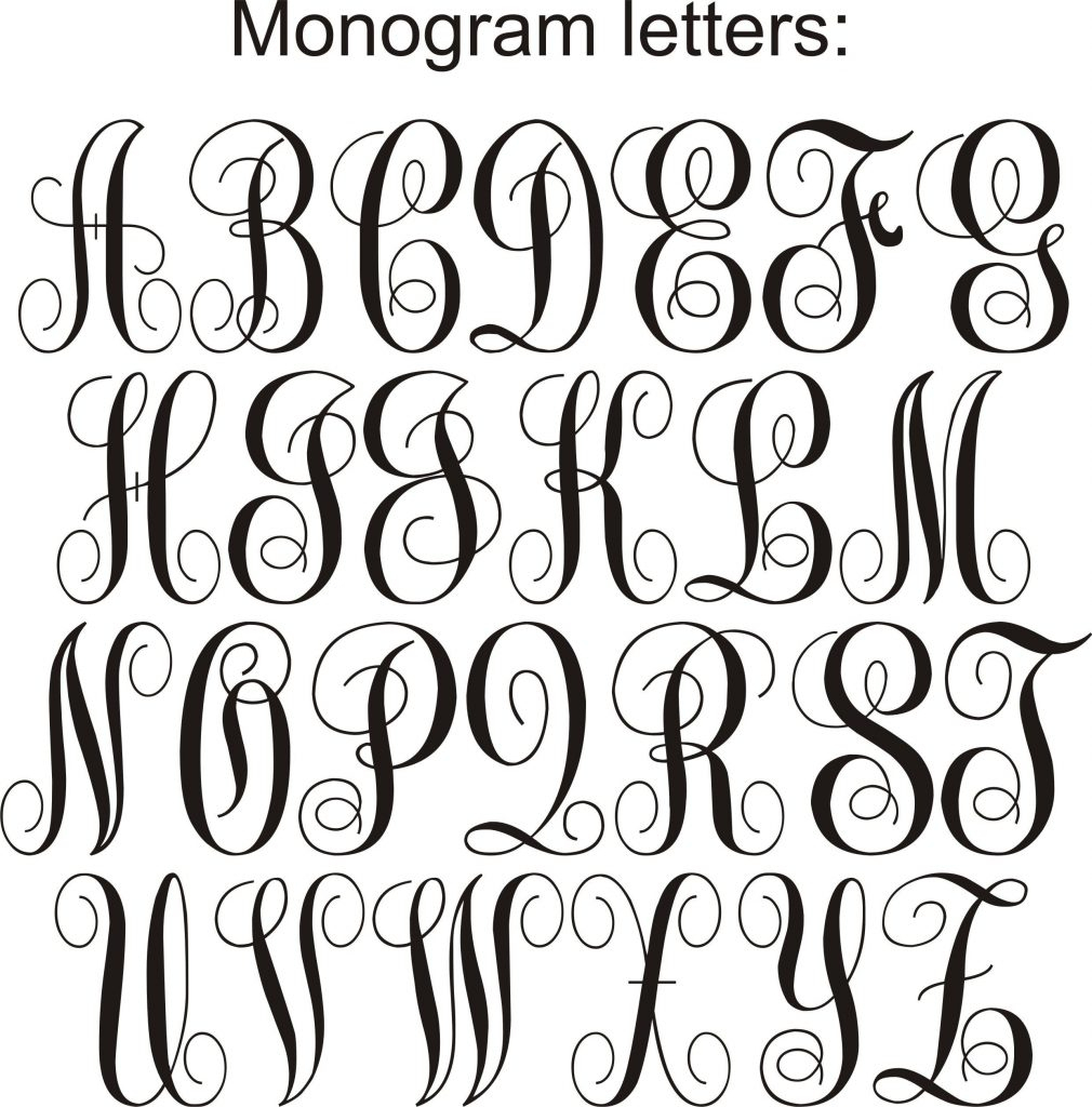 Free Monogram Letters Best Letter Free Monogram Letters - Free Printable Monogram Letters