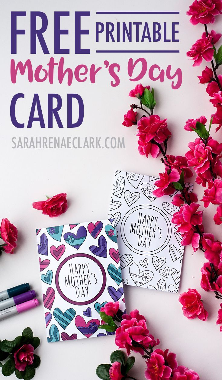 Free Mother&amp;#039;s Day Card | Free Printable, Free Coloring And Gift - Free Printable Mothers Day Cards To Color