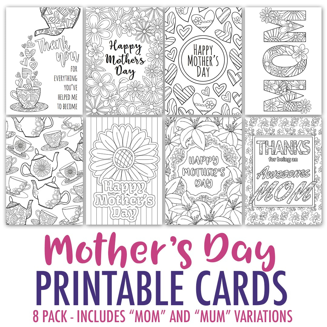Free Mother&amp;#039;s Day Card | Printable Template - Sarah Renae Clark - Free Printable Cards To Color