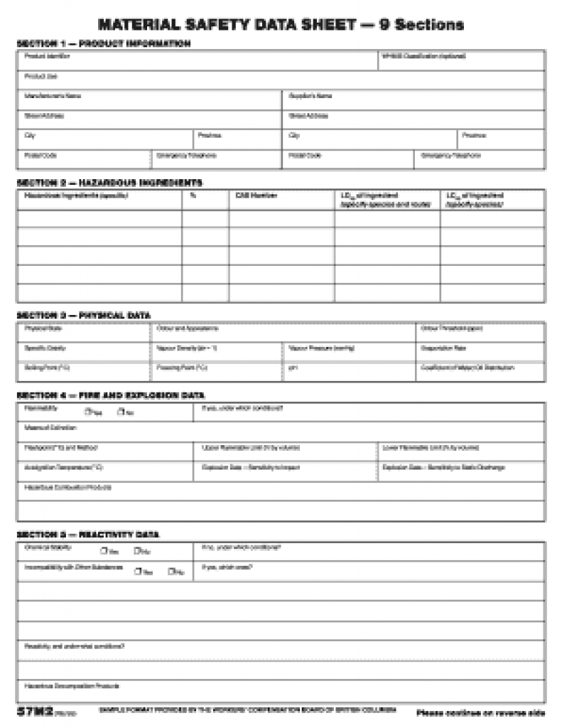 Free Msds Sheets To Print - Ceriunicaasl Throughout Free Printable - Free Printable Data Sheets