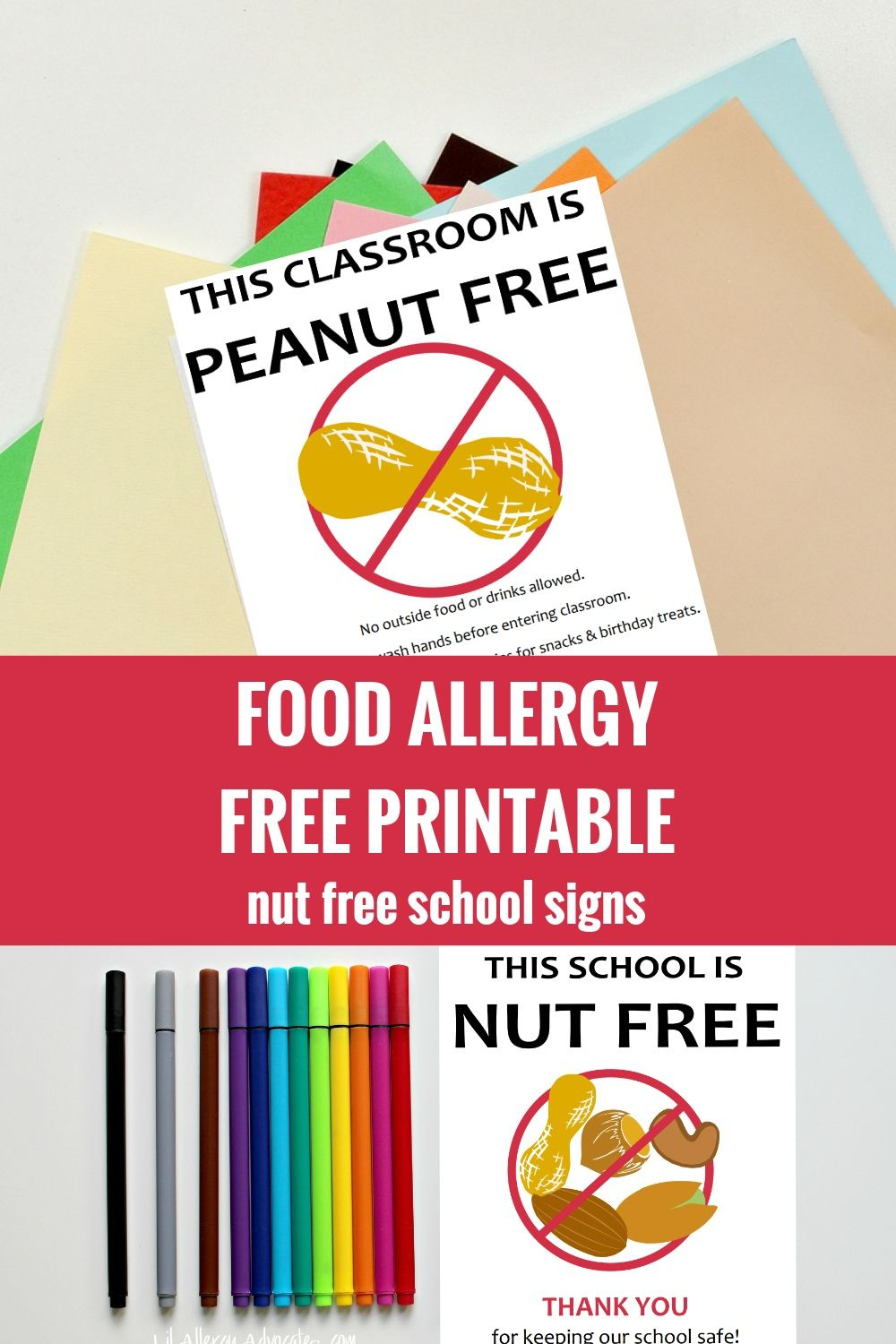 Free Nut Free Classroom And Nut Free School Signs. Free Printable - Printable Peanut Free Classroom Signs