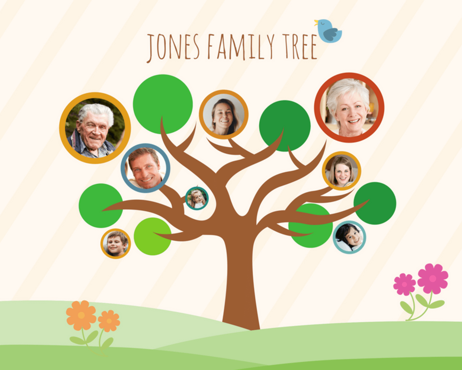 Free Online Family Tree Maker: Design A Custom Family Tree - Canva - Family Tree Maker Free Printable