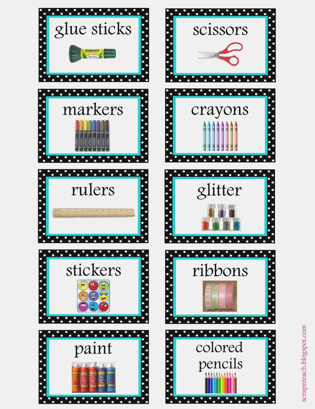 Free Organization Label Printables. We Won&amp;#039;t Be Needing That Glitter - Free Printable Classroom Labels With Pictures