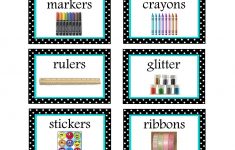 Free Printable Classroom Tray Labels