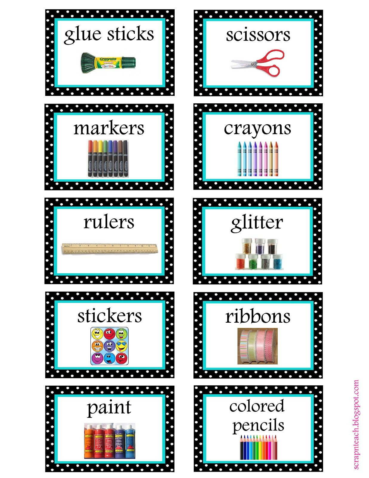 Free Organization Label Printables. We Won&amp;#039;t Be Needing That Glitter - Free Printable Classroom Tray Labels