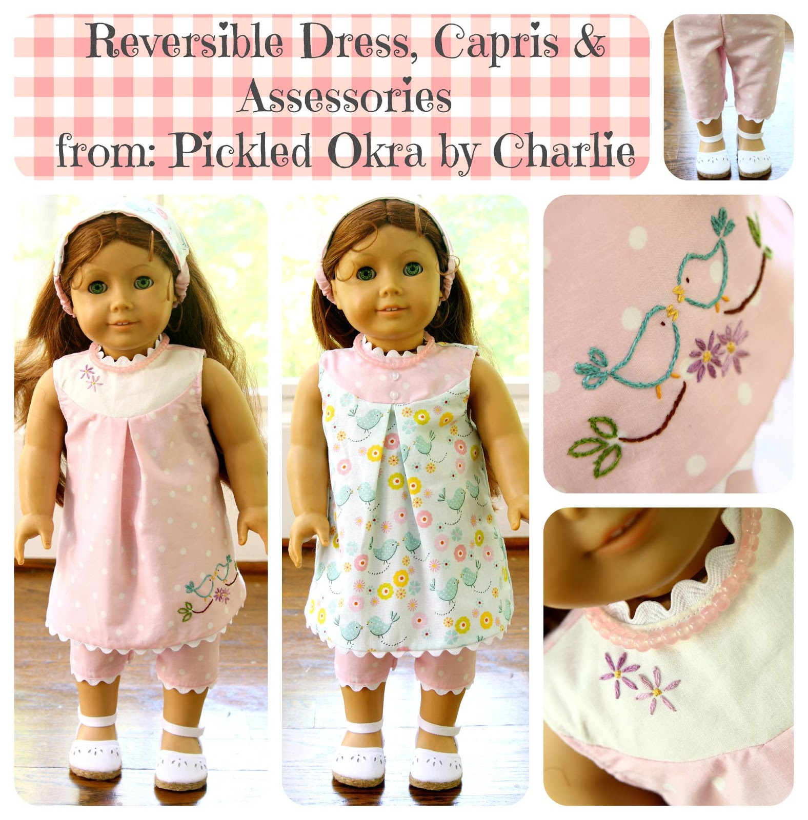 Free Pattern For An 18&amp;quot; American Girl Doll Reversible Dress - American Girl Doll Clothes Patterns Free Printable