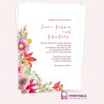 Free Pdf Download. Autumn Blooms Wedding Invitation. For   Free Printable Wedding Invitation Kits