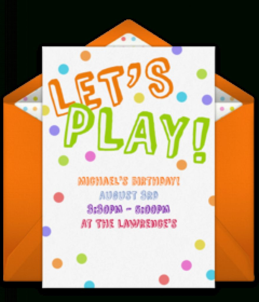 Free Playdate Online Invitations | Punchbowl Intended For Free - Play Date Invitations Free Printable