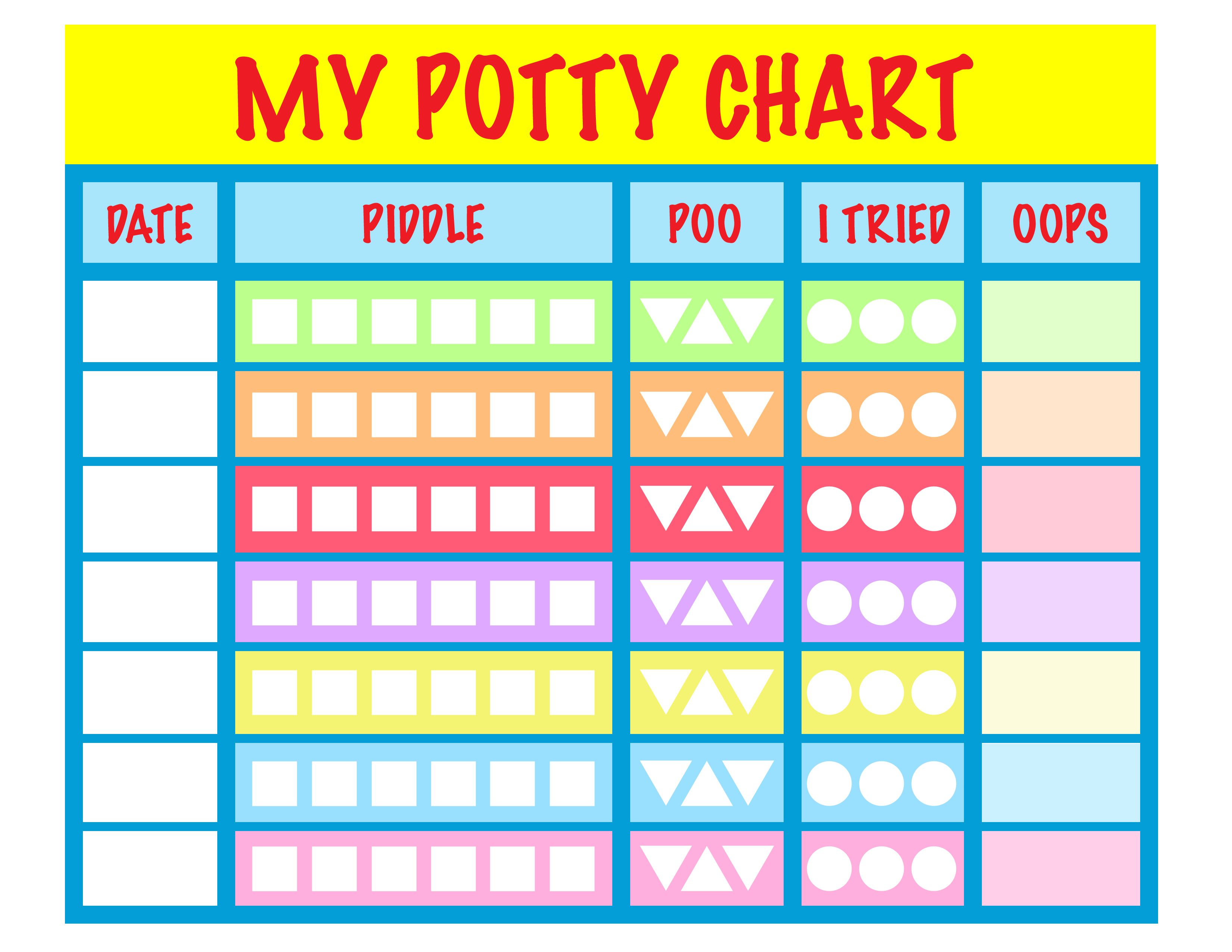Free Potty Chart … | Baby | Pinte… - Free Printable Potty Training Charts