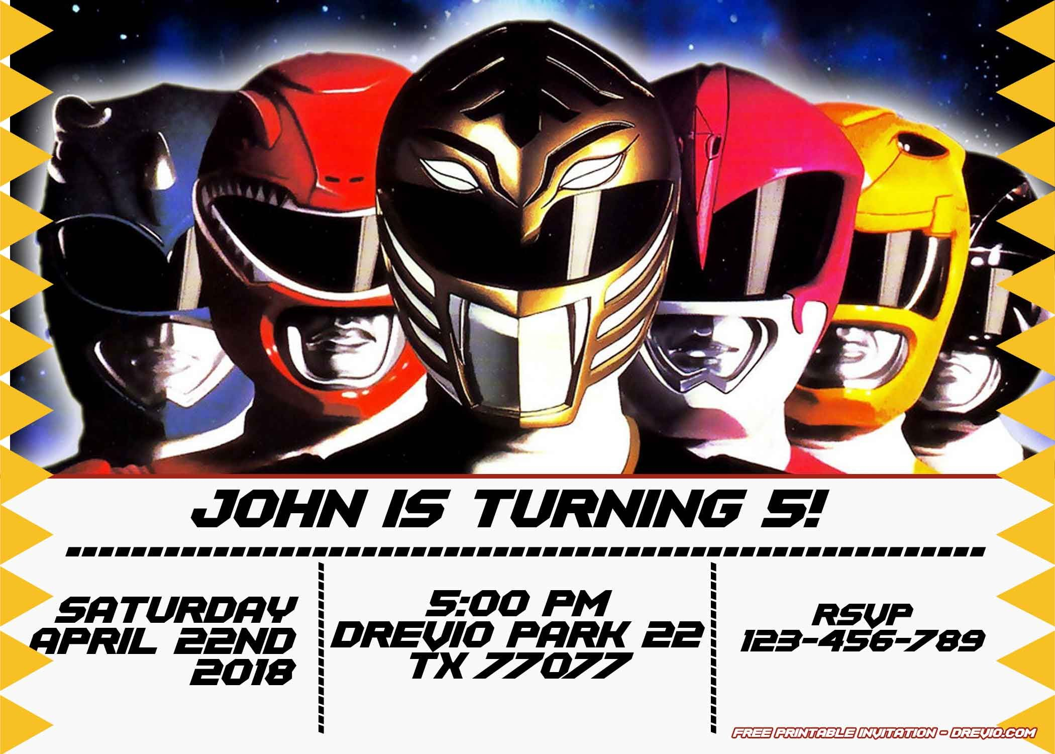 Free Power Rangers Birthday Invitation | Life&amp;#039;s A Party - Free Printable Power Ranger Birthday Invitations