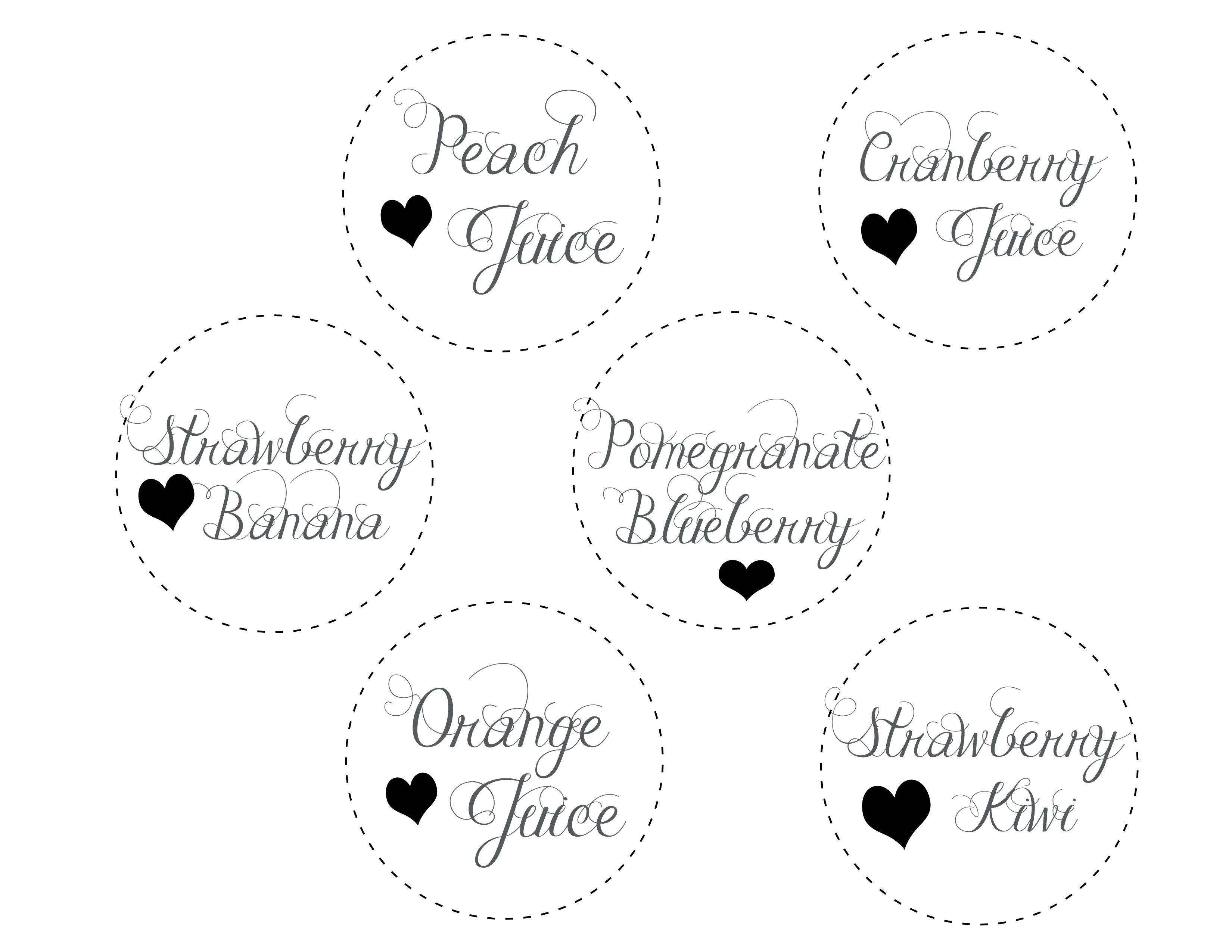 Free Printable 3&amp;quot; Tags For A Mimosa Bar | [ Bride-To-Be Shower - Free Printable Mimosa Bar Sign