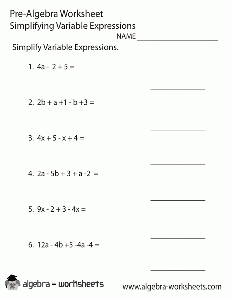 Free Printable 8Th Grade Math Worksheets For All Word Probl - Free Printable 8Th Grade Algebra Worksheets