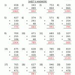Free Printable Addition Worksheets 3 Digits Math Worksheet For Grade   Year 6 Maths Worksheets Free Printable