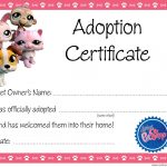 Free Printable Adoption Certificate – Printabletemplates   Free Printable Stuffed Animal Adoption Certificate