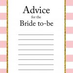 Free Printable Advice For The Bride To Be Cards | Friendship   Free Printable Bridal Shower Cards