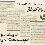 Free Printable “Aged” Music Sheets | Celebrating Holidays   Free Printable Christmas Sheet Music For Piano