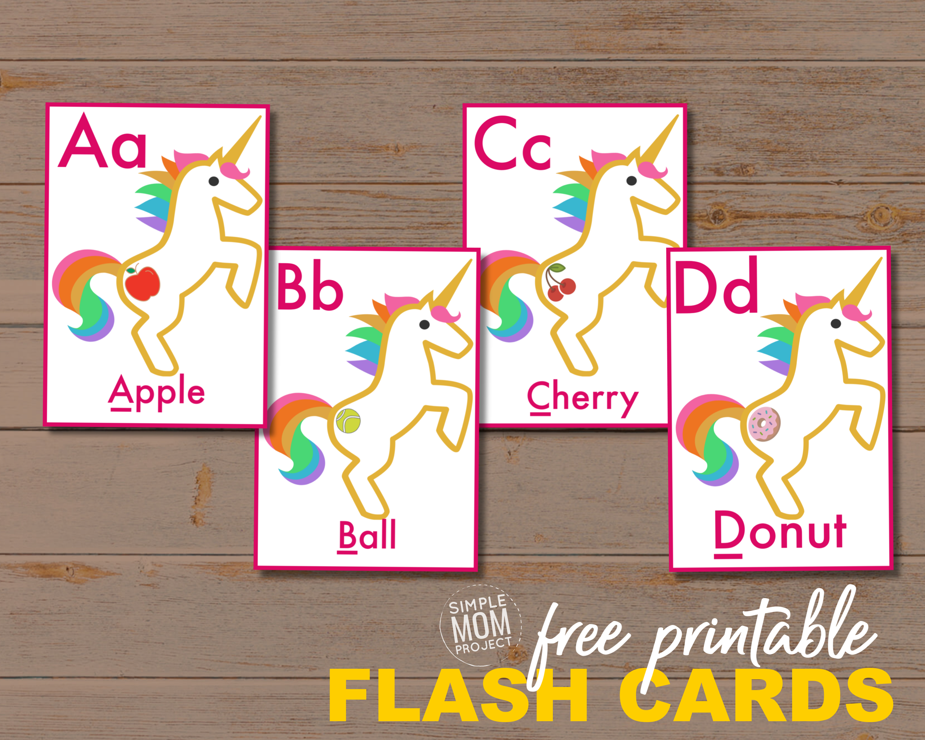 Free Printable Alphabet Flashcards For Toddlers - Simple Mom Project - Free Printable Flashcards For Toddlers