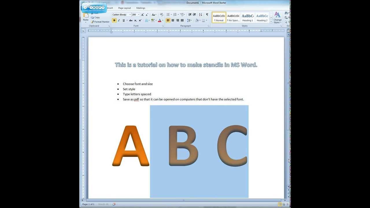 Free Printable Alphabet Stencils - How To Make Them In Ms Word - Youtube - Online Letter Stencils Free Printable