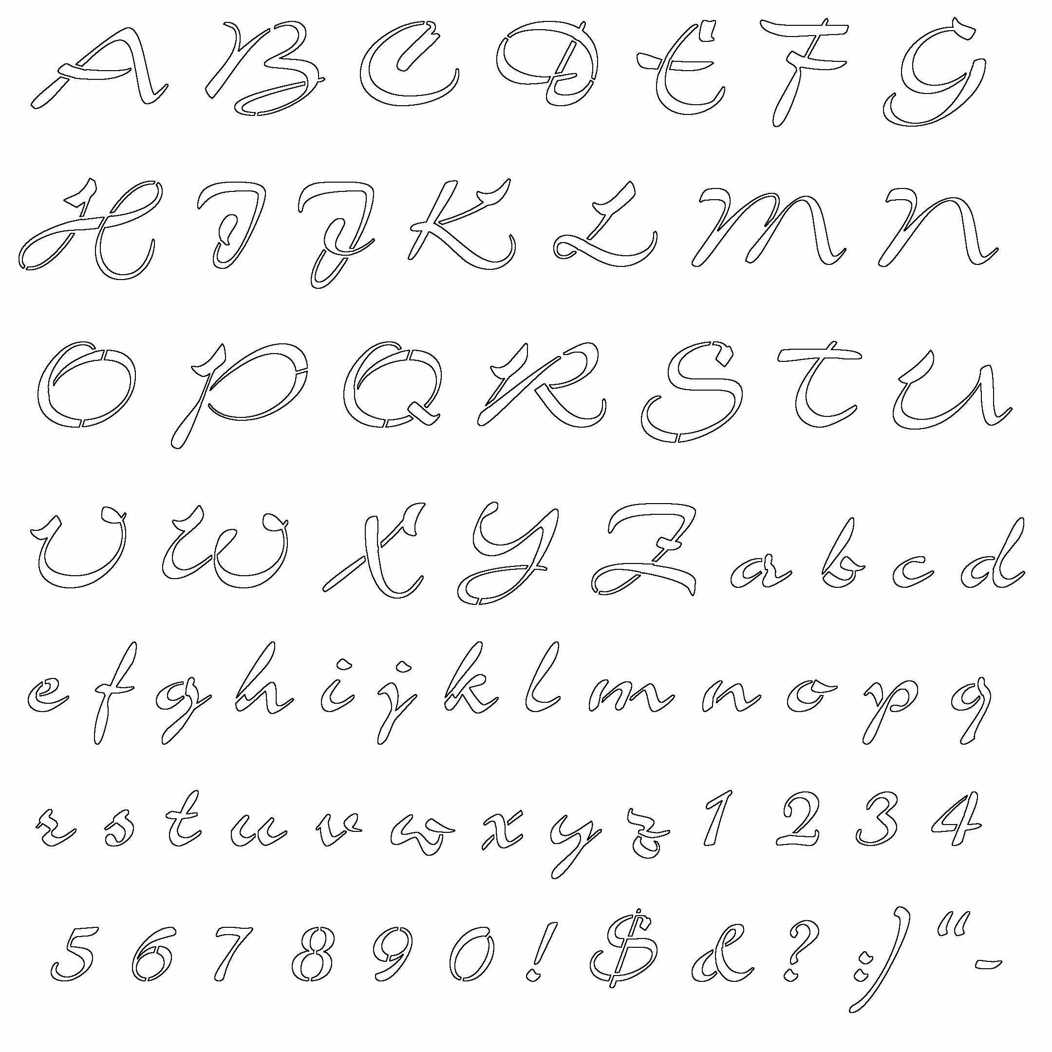 Free Printable Alphabet Stencils | View Image Design - View Stencil - Free Printable Alphabet Stencils Templates