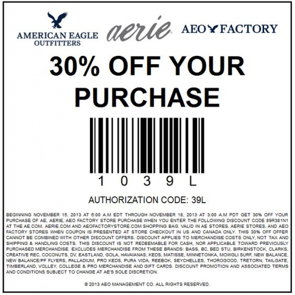 Free Printable American Eagle Coupons | Free Printable - Free Printable American Eagle Coupons