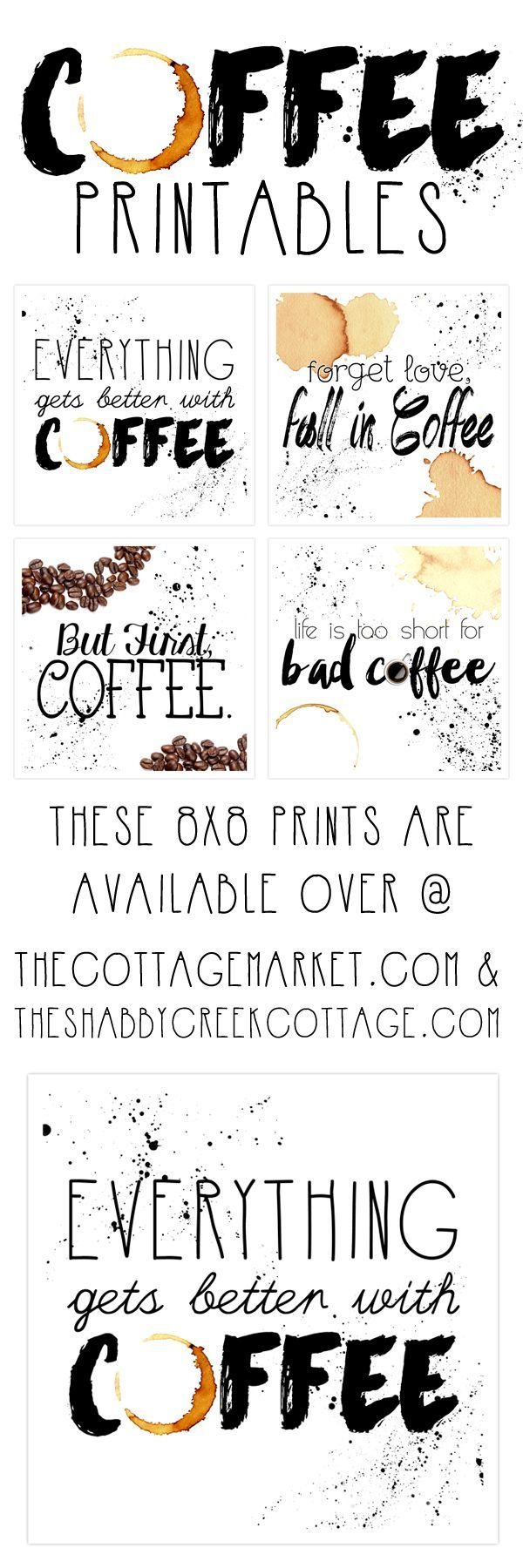 Free Printable Art: The Coffee Collection | Fabulous Diy Home Decor - Free Printable Coffee Bar Signs