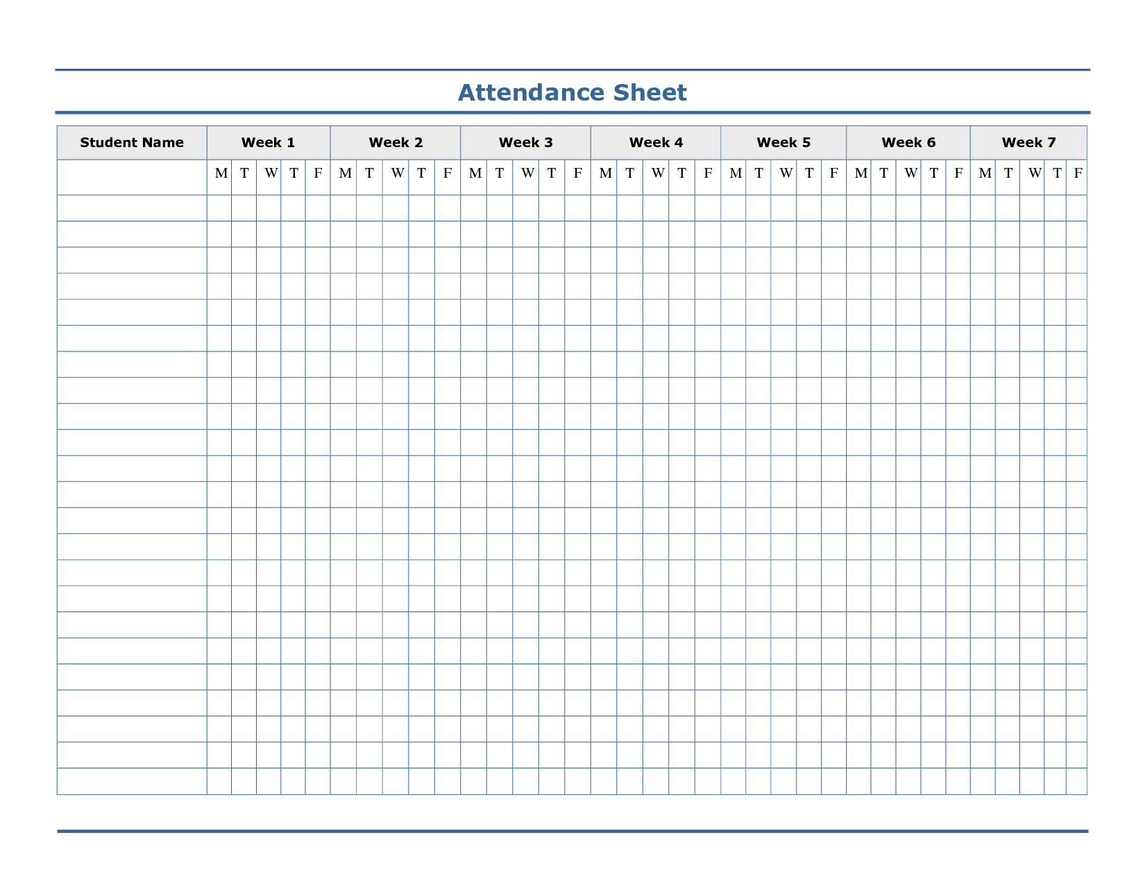 Free Printable Attendance Forms For Teachers – Jowo - Free Printable Attendance Forms For Teachers