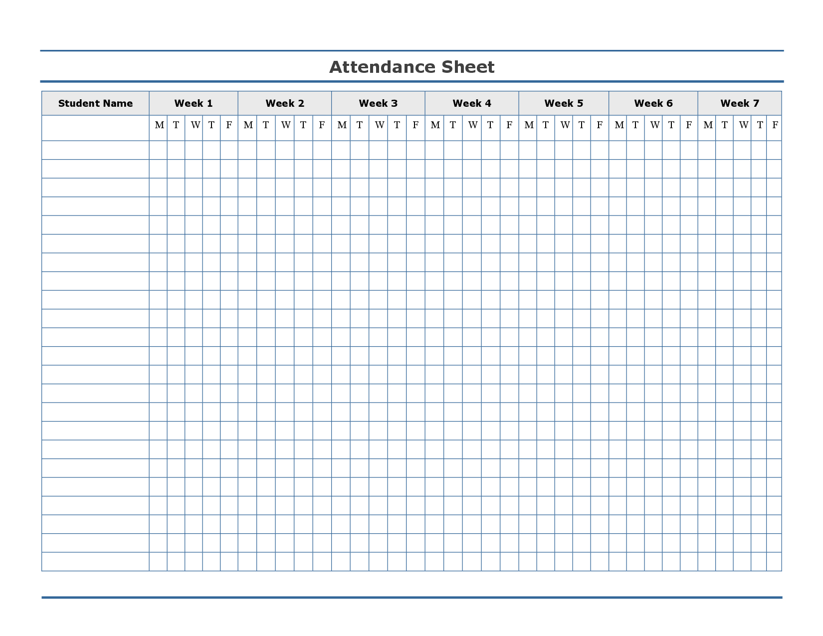 Free Printable Attendance Forms For Teachers – Jowo - Free Printable Attendance Forms For Teachers