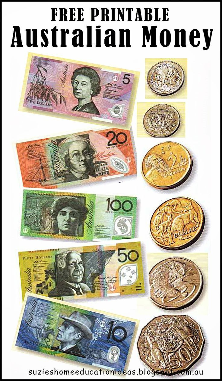 Free Printable Australian Money (Notes &amp;amp; Coins) - Would Be Great For - Free Printable Canadian Play Money For Kids
