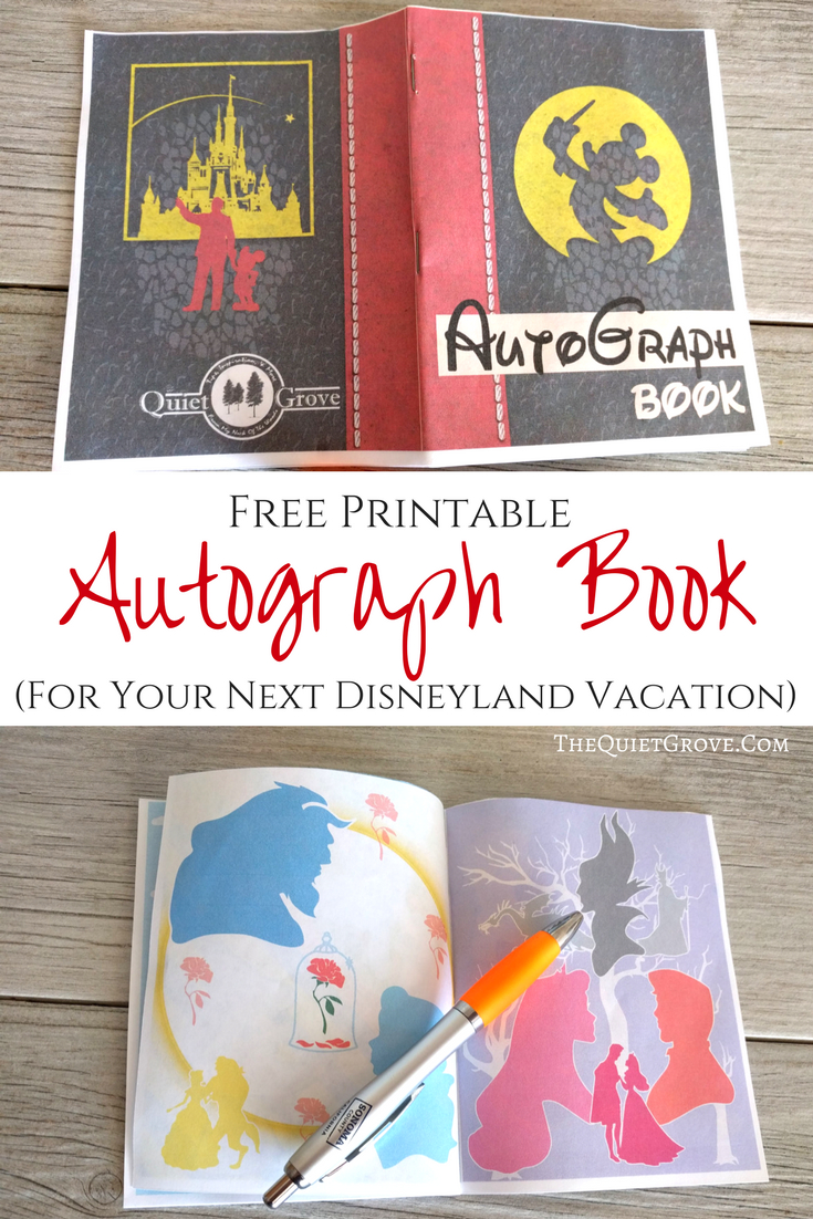 Free Printable Autograph Book For Your Next Disney Vacation | The - Free Printable Autograph Book For Kids