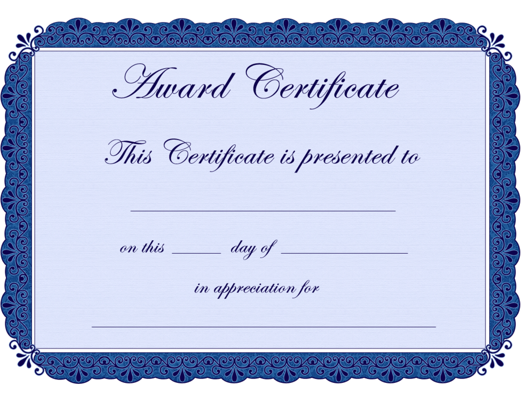 Free Printable Award Certificate Borders |  Award Certificate - Free Printable Certificates For Teachers