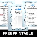 Free Printable Baby Shower Games Baby Word Scramble Baby Celebrity   Free Printable Baby Shower Game What&#039;s In Your Purse