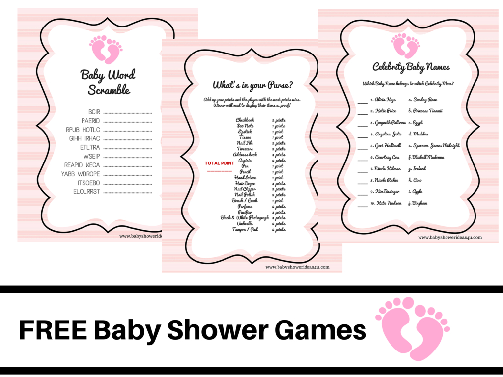 Free Printable Baby Shower Games Baby Word Scramble Baby Celebrity - Free Printable Baby Shower Games Word Scramble
