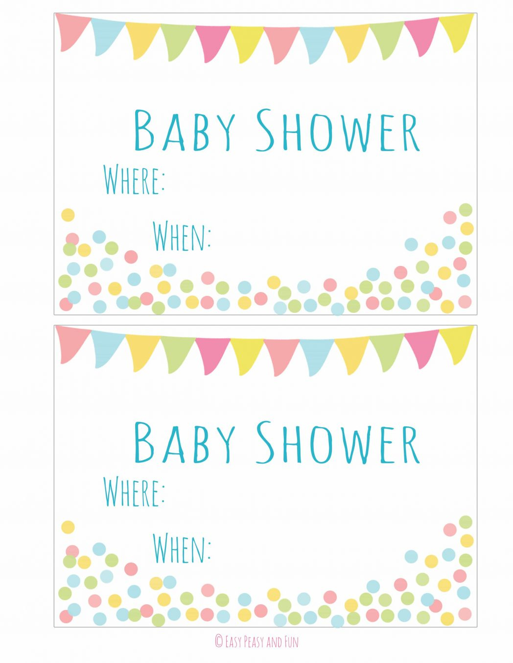 Free Printable Baby Shower Invitation Easy Peasy And Fun Blue - Free Printable Baby Shower Invitation Maker