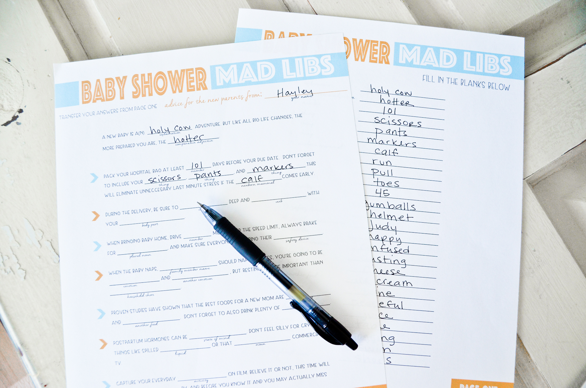 Free Printable Baby Shower Mad Libs - Project Nursery - Baby Shower Mad Libs Printable Free