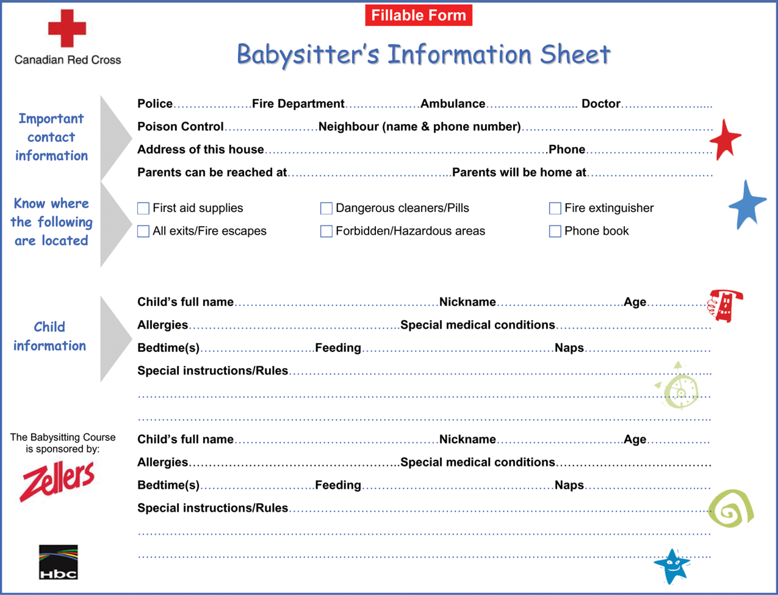 Free Printable Babysitter Information Sheet | Templates At - Free Printable Customer Information Sheets