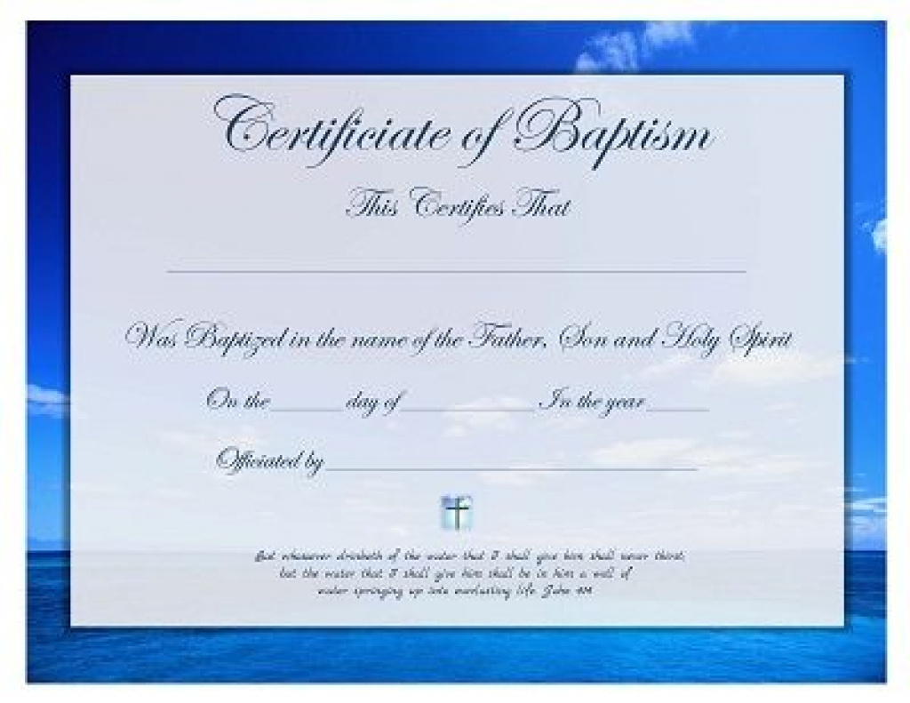 Free Printable - Baptism Certificate Template | Prayers, Quotes For - Free Printable Baptism Certificate
