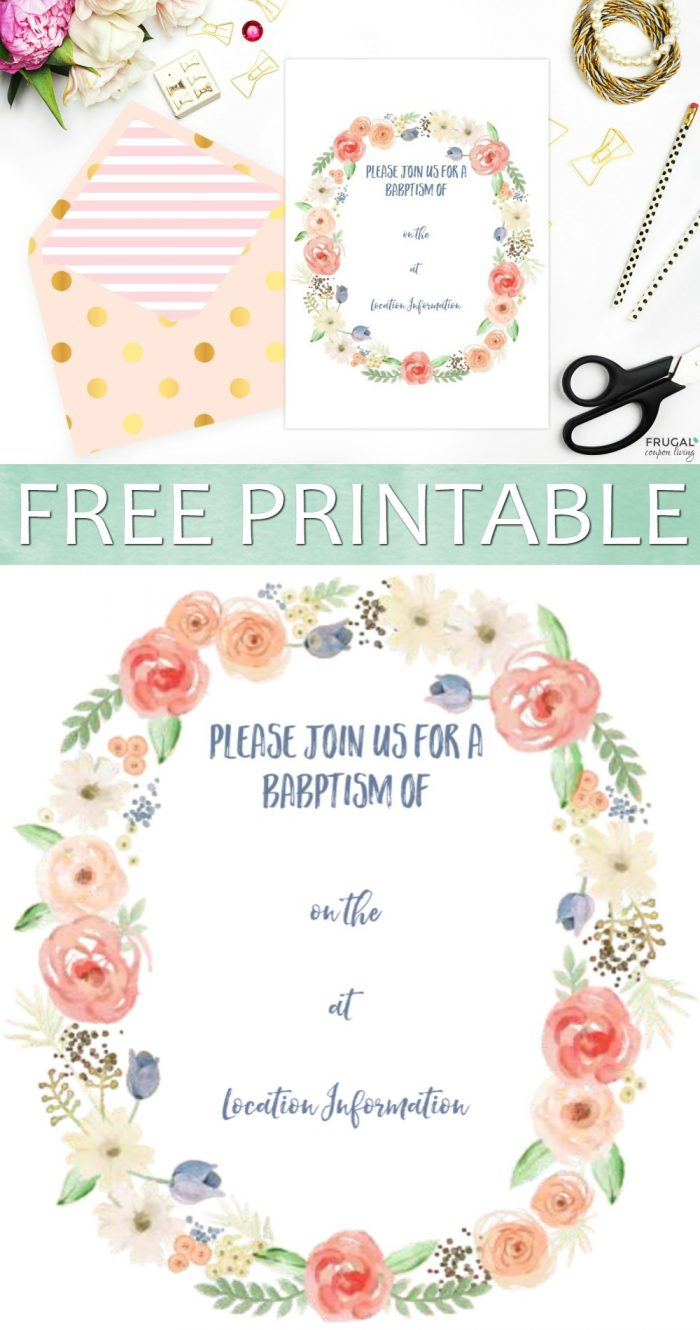 Free Printable Baptism Invitation - Free Printable Baptism Invitations