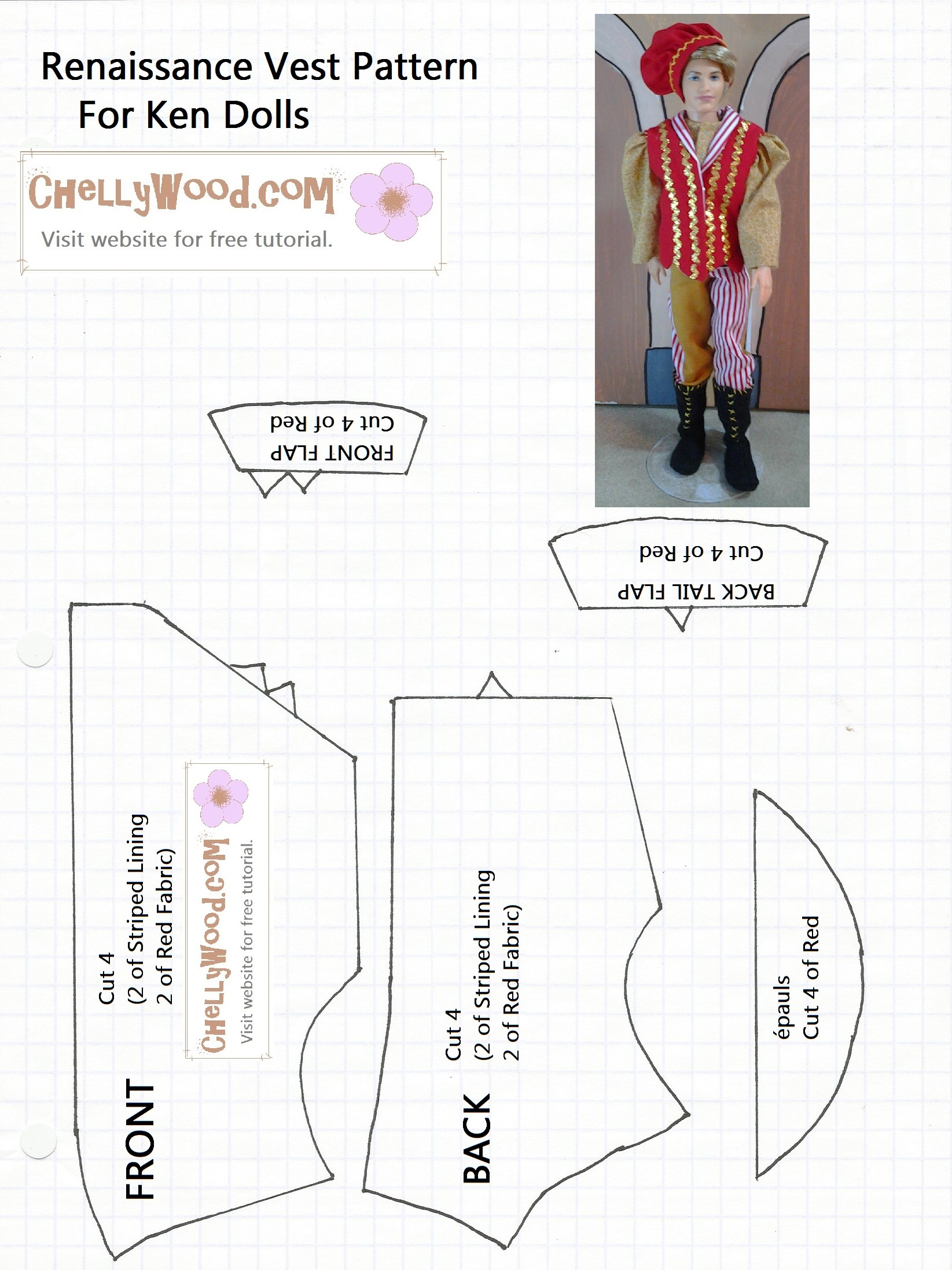 free printable ken doll clothes patterns