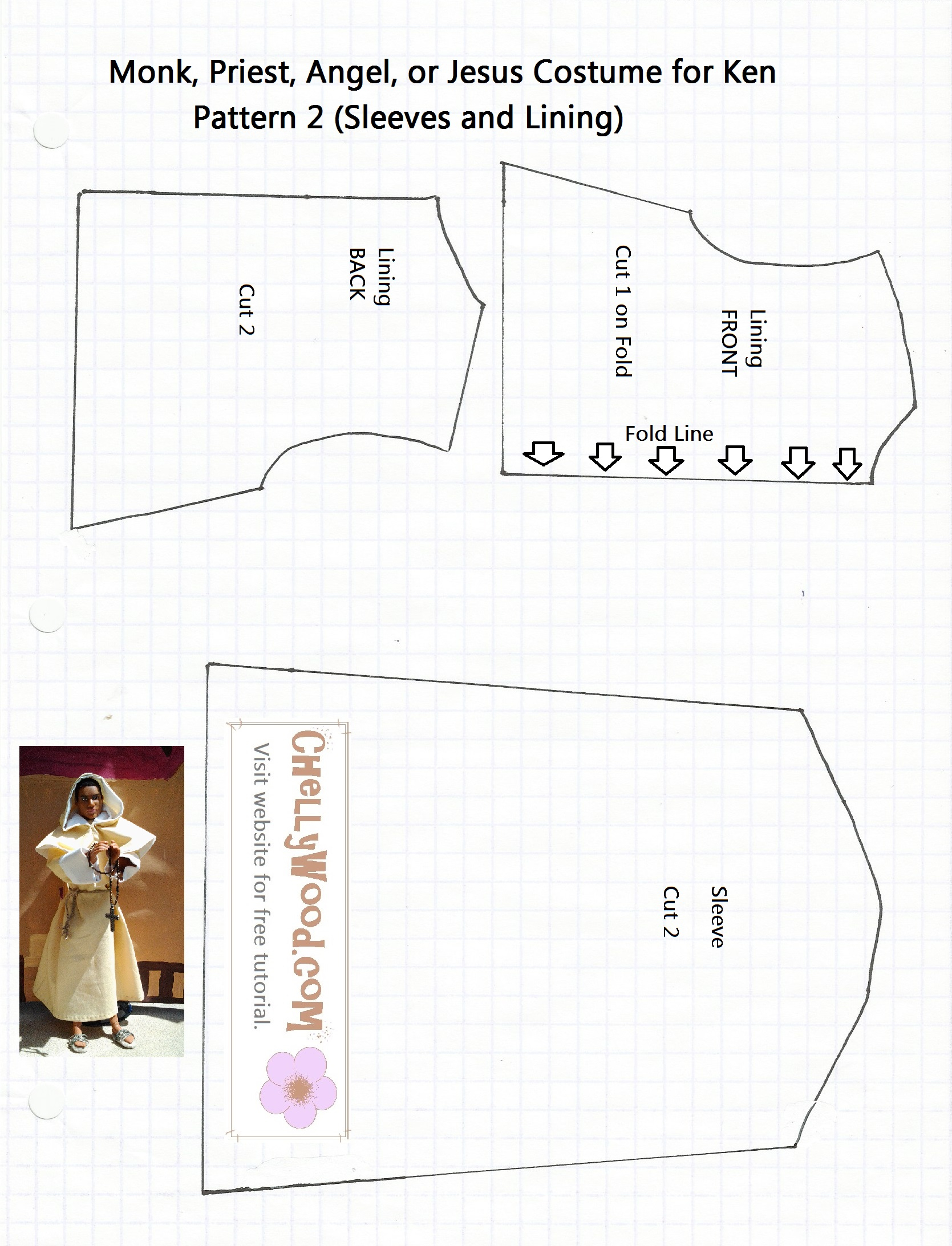 Free Printable Barbie Doll Clothes Patterns – Chellywood - Free Printable Barbie Doll Sewing Patterns Template