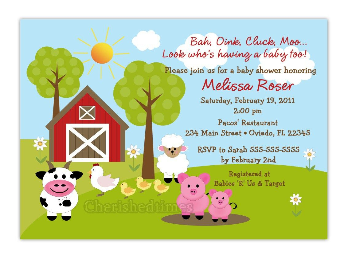 Free Printable Barnyard Farm Invitation Template. Like This Item - Free Printable Farm Birthday Invitations