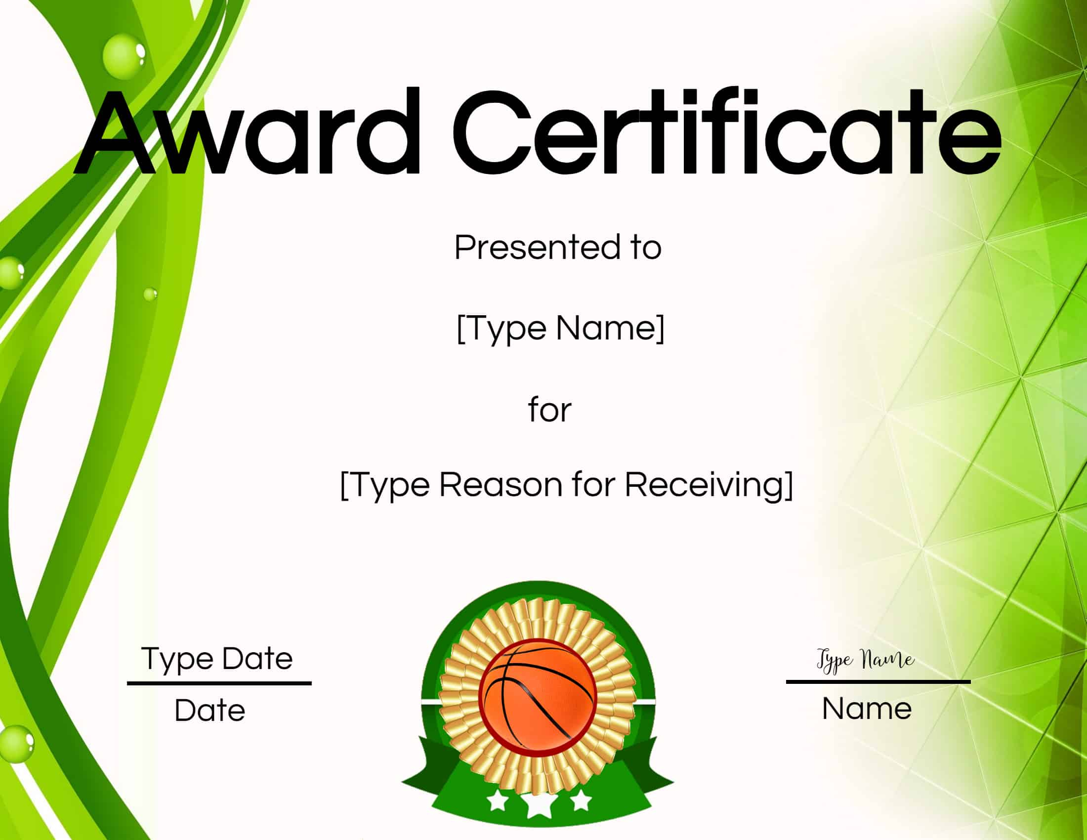 Free Printable Basketball Certificates | Customize Online - Basketball Participation Certificate Free Printable