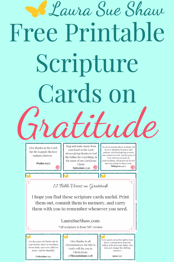 Free Printable Bible Verse Cards On Gratitude | Top Pins From Top - Free Printable Bible Verse Cards