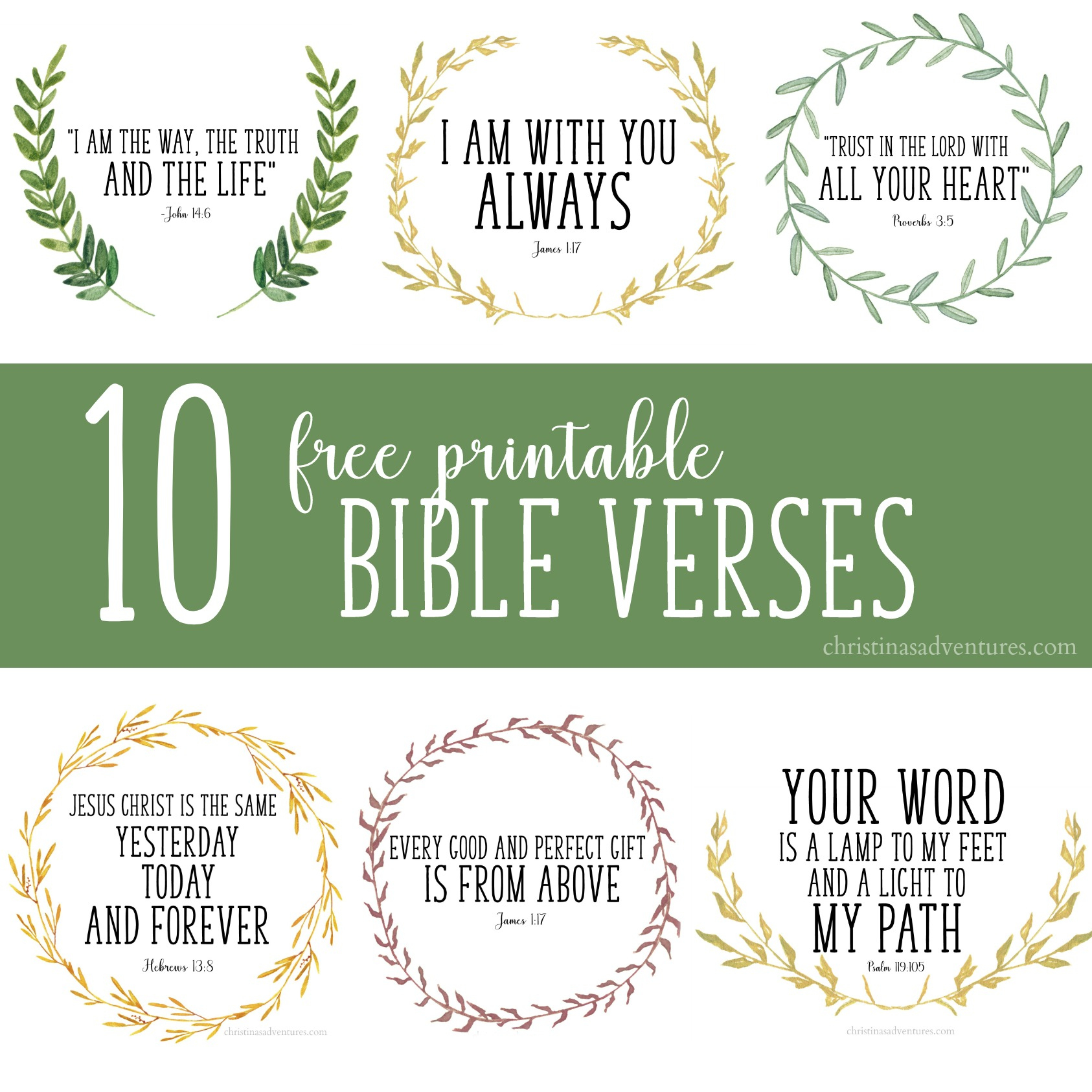 Free Printable Bible Verses - Christinas Adventures - Free Printable Bible Verses For Children