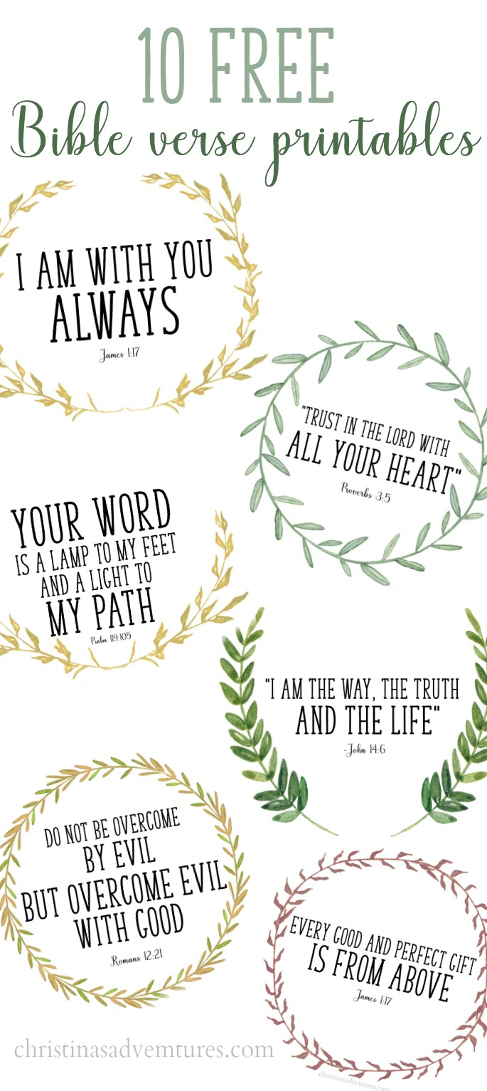 Free Printable Bible Verses - Christinas Adventures - Free Printable Bible Verses For Children