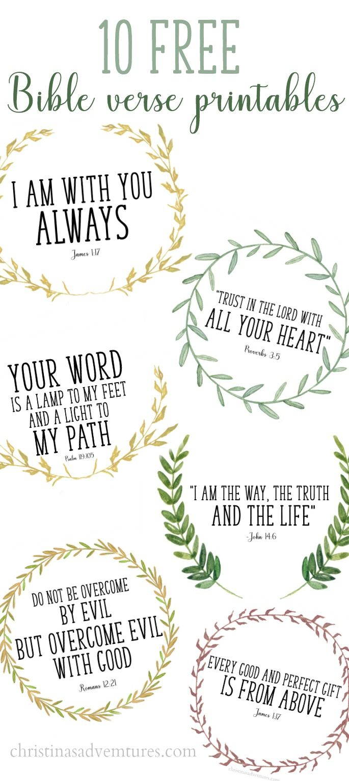 Free Printable Bible Verses - Free Printable Scripture Verses