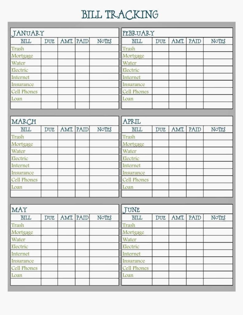 Free Printable Bill Payment Schedule Template And I Heart Crafting - Free Printable Bill Payment Schedule