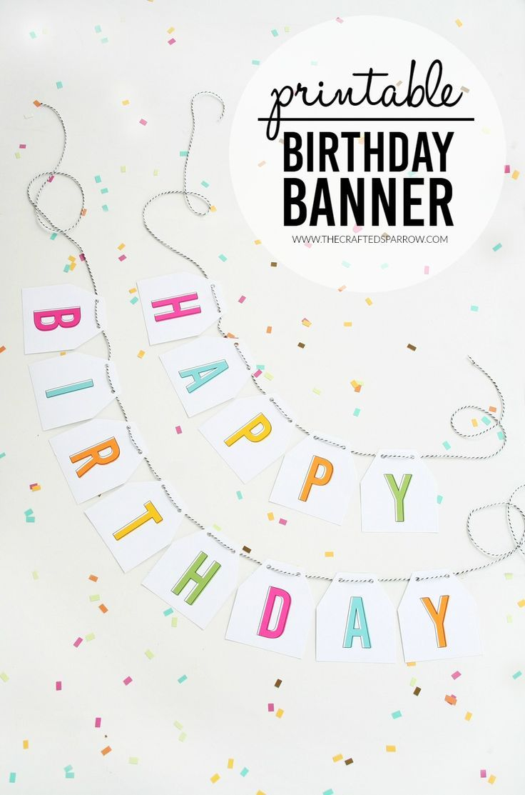 Free Printable Birthday Banner | Printables, Templates And Fonts - Free Printable Birthday Banner