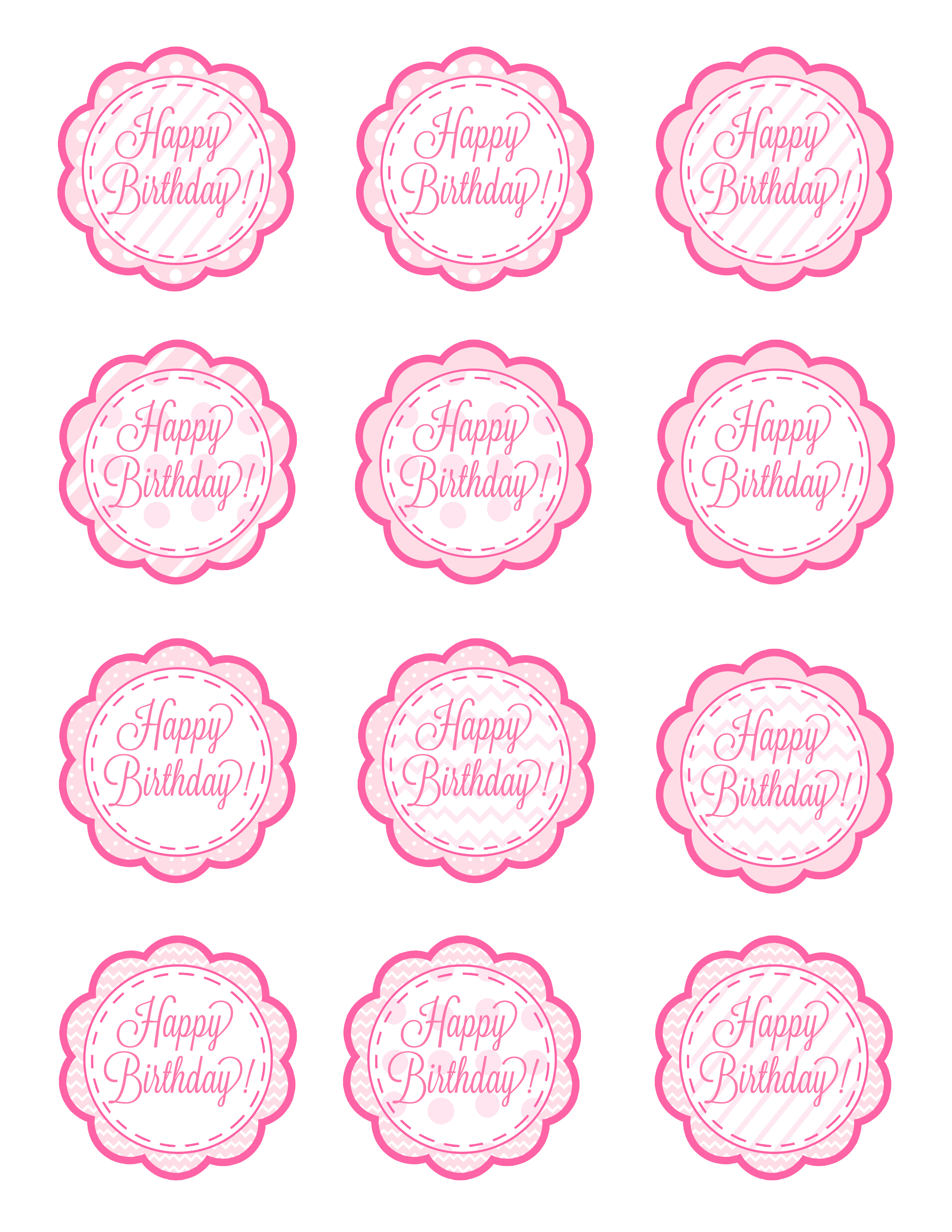 Free Printable Birthday Cupcake Picks - 15.4.kaartenstemp.nl • - Free Printable Cupcake Toppers